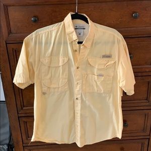 Columbia yellow short-sleeve PFG shirt
